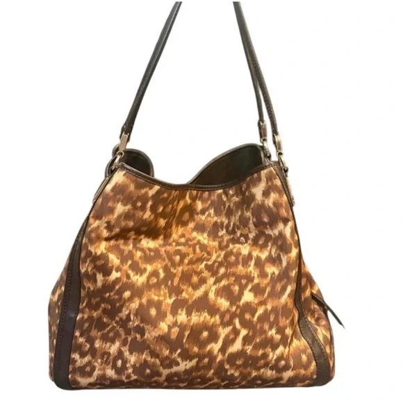 Coach Madison Ocelot Phoebe Shoulder Bag – Brown Leopard Print | EUC - Picture 4 of 12